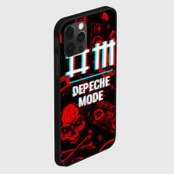 Чехол для iPhone 12 Pro Max Depeche Mode rock glitch, цвет: 3D-черный — фото 2