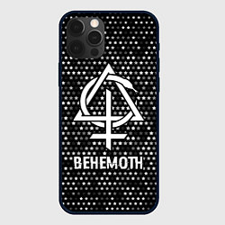 Чехол для iPhone 12 Pro Max Behemoth glitch на темном фоне, цвет: 3D-черный