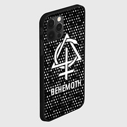 Чехол для iPhone 12 Pro Max Behemoth glitch на темном фоне, цвет: 3D-черный — фото 2