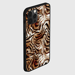 Чехол для iPhone 12 Pro Max Меховая шкура тигра, цвет: 3D-черный — фото 2