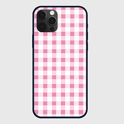 Чехол iPhone 12 Pro Max Барби-розовый: клетка