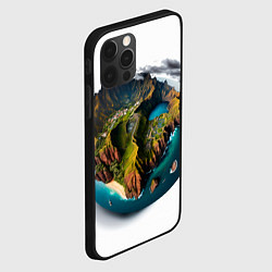 Чехол для iPhone 12 Pro Max Планета с одним островом, цвет: 3D-черный — фото 2