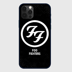 Чехол для iPhone 12 Pro Max Foo Fighters glitch на темном фоне, цвет: 3D-черный
