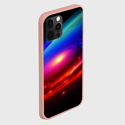 Чехол для iPhone 12 Pro Max Неоновая галактика, цвет: 3D-светло-розовый — фото 2