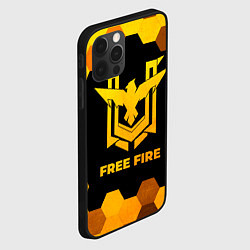 Чехол для iPhone 12 Pro Max Free Fire - gold gradient, цвет: 3D-черный — фото 2