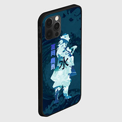 Чехол для iPhone 12 Pro Max Kimetsu no Yaiba Гию Томиока и волны, цвет: 3D-черный — фото 2