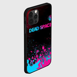 Чехол для iPhone 12 Pro Max Dead Space - neon gradient: символ сверху, цвет: 3D-черный — фото 2