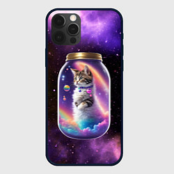 Чехол iPhone 12 Pro Max Котик в звездном небе