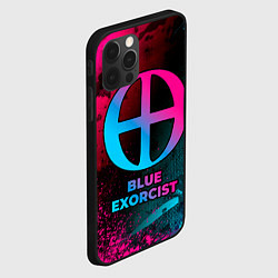 Чехол для iPhone 12 Pro Max Blue Exorcist - neon gradient, цвет: 3D-черный — фото 2