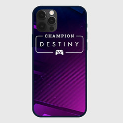 Чехол iPhone 12 Pro Max Destiny gaming champion: рамка с лого и джойстиком