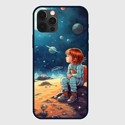 Чехол iPhone 12 Pro Max Космическая путешественница: арт нейросети