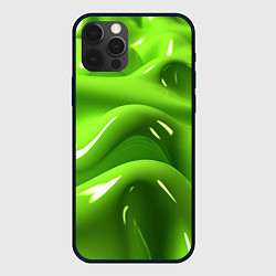 Чехол для iPhone 12 Pro Max Зеленая слизь, цвет: 3D-черный