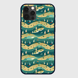 Чехол для iPhone 12 Pro Max Парусники в море, цвет: 3D-черный