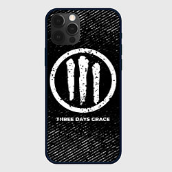 Чехол iPhone 12 Pro Max Three Days Grace с потертостями на темном фоне