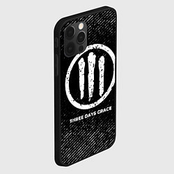 Чехол для iPhone 12 Pro Max Three Days Grace с потертостями на темном фоне, цвет: 3D-черный — фото 2