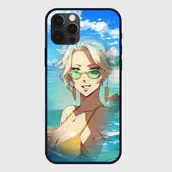 Чехол iPhone 12 Pro Max Блондинка в солнечных очках