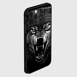 Чехол для iPhone 12 Pro Max Злой волчара, цвет: 3D-черный — фото 2