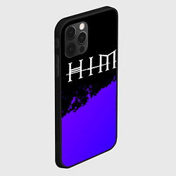 Чехол для iPhone 12 Pro Max HIM purple grunge, цвет: 3D-черный — фото 2