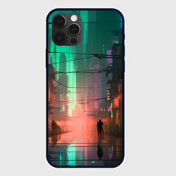 Чехол для iPhone 12 Pro Max Кибер город будущего, цвет: 3D-черный