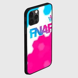 Чехол для iPhone 12 Pro Max FNAF neon gradient style: символ сверху, цвет: 3D-черный — фото 2