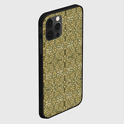 Чехол для iPhone 12 Pro Max Средневековый лиственный узор, цвет: 3D-черный — фото 2