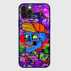 Чехол iPhone 12 Pro Max Humble minds - skull - graffiti