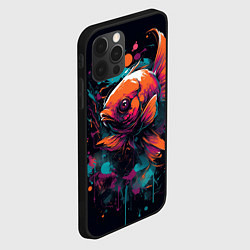 Чехол для iPhone 12 Pro Max Рыба: арт нейросети, цвет: 3D-черный — фото 2