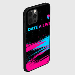 Чехол для iPhone 12 Pro Max Date A Live - neon gradient: символ сверху, цвет: 3D-черный — фото 2