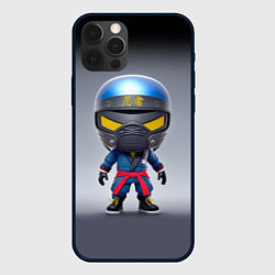 Чехол для iPhone 12 Pro Max Кроха-ниндзя - киберпанк - нейросеть, цвет: 3D-черный