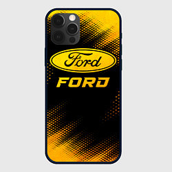 Чехол iPhone 12 Pro Max Ford - gold gradient