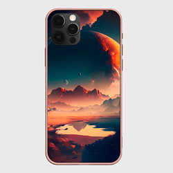 Чехол для iPhone 12 Pro Max Неизвестная планета, цвет: 3D-светло-розовый