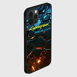 Чехол для iPhone 12 Pro Max Киберпанк призрачная свобода разлом плит, цвет: 3D-черный — фото 2