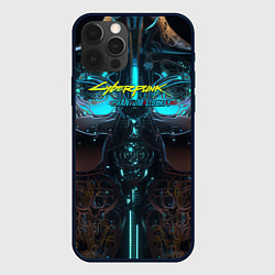 Чехол для iPhone 12 Pro Max Cyberpunk 2077 phantom liberty cyborg, цвет: 3D-черный