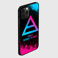 Чехол для iPhone 12 Pro Max Thirty Seconds to Mars - neon gradient, цвет: 3D-черный — фото 2