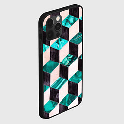 Чехол для iPhone 12 Pro Max Кубы с отражениями, цвет: 3D-черный — фото 2