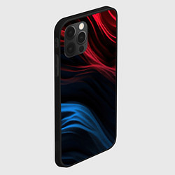 Чехол для iPhone 12 Pro Max Blue red black, цвет: 3D-черный — фото 2