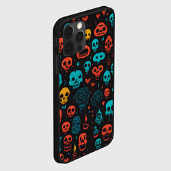 Чехол для iPhone 12 Pro Max Skull party, цвет: 3D-черный — фото 2