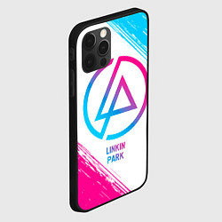 Чехол для iPhone 12 Pro Max Linkin Park neon gradient style, цвет: 3D-черный — фото 2