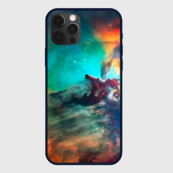 Чехол для iPhone 12 Pro Max Аморфный цветастый космос, цвет: 3D-черный