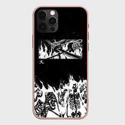 Чехол iPhone 12 Pro Max Блич - Скелеты в огне