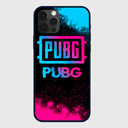 Чехол для iPhone 12 Pro Max PUBG - neon gradient, цвет: 3D-черный