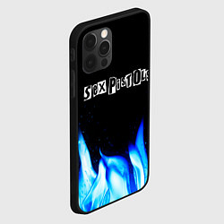 Чехол для iPhone 12 Pro Max Sex Pistols blue fire, цвет: 3D-черный — фото 2