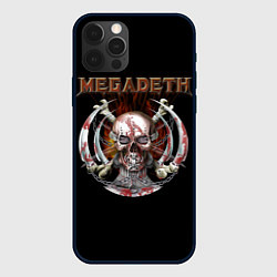 Чехол для iPhone 12 Pro Max Megadeth - боевой череп, цвет: 3D-черный