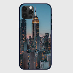 Чехол iPhone 12 Pro Max Утренний город с небоскребами