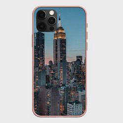 Чехол iPhone 12 Pro Max Утренний город с небоскребами