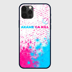 Чехол iPhone 12 Pro Max Akame ga Kill neon gradient style: символ сверху