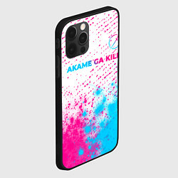 Чехол для iPhone 12 Pro Max Akame ga Kill neon gradient style: символ сверху, цвет: 3D-черный — фото 2