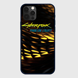 Чехол iPhone 12 Pro Max Cyberpunk 2077 phantom liberty black gold