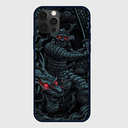 Чехол для iPhone 12 Pro Max Samurai and dragon, цвет: 3D-черный