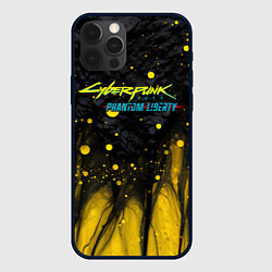 Чехол iPhone 12 Pro Max Cyberpunk 2077 phantom liberty black gold